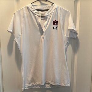 Women’s AU Under Armour Collarless Polo, Size Medium
